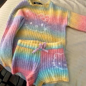 Girls Hello Kitty matching sweater set